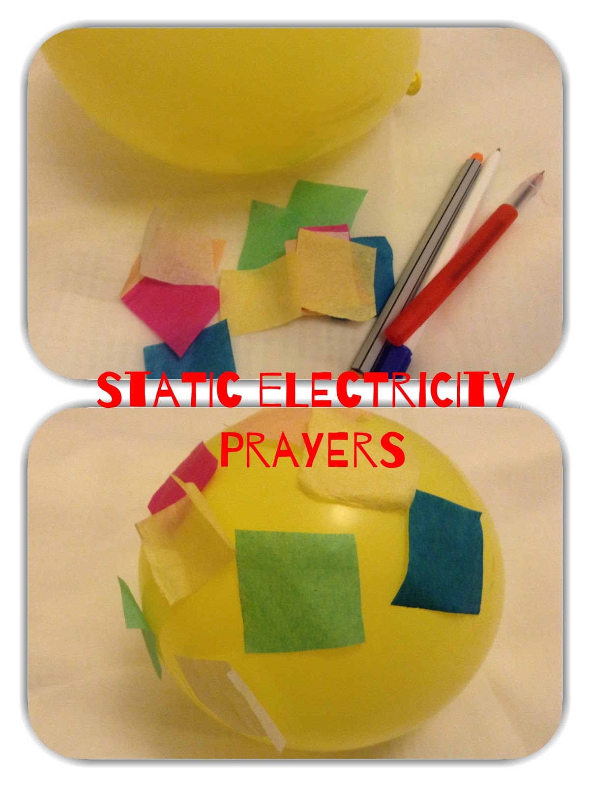 Flame Creative Children's Ministry Static Electricity Prayers