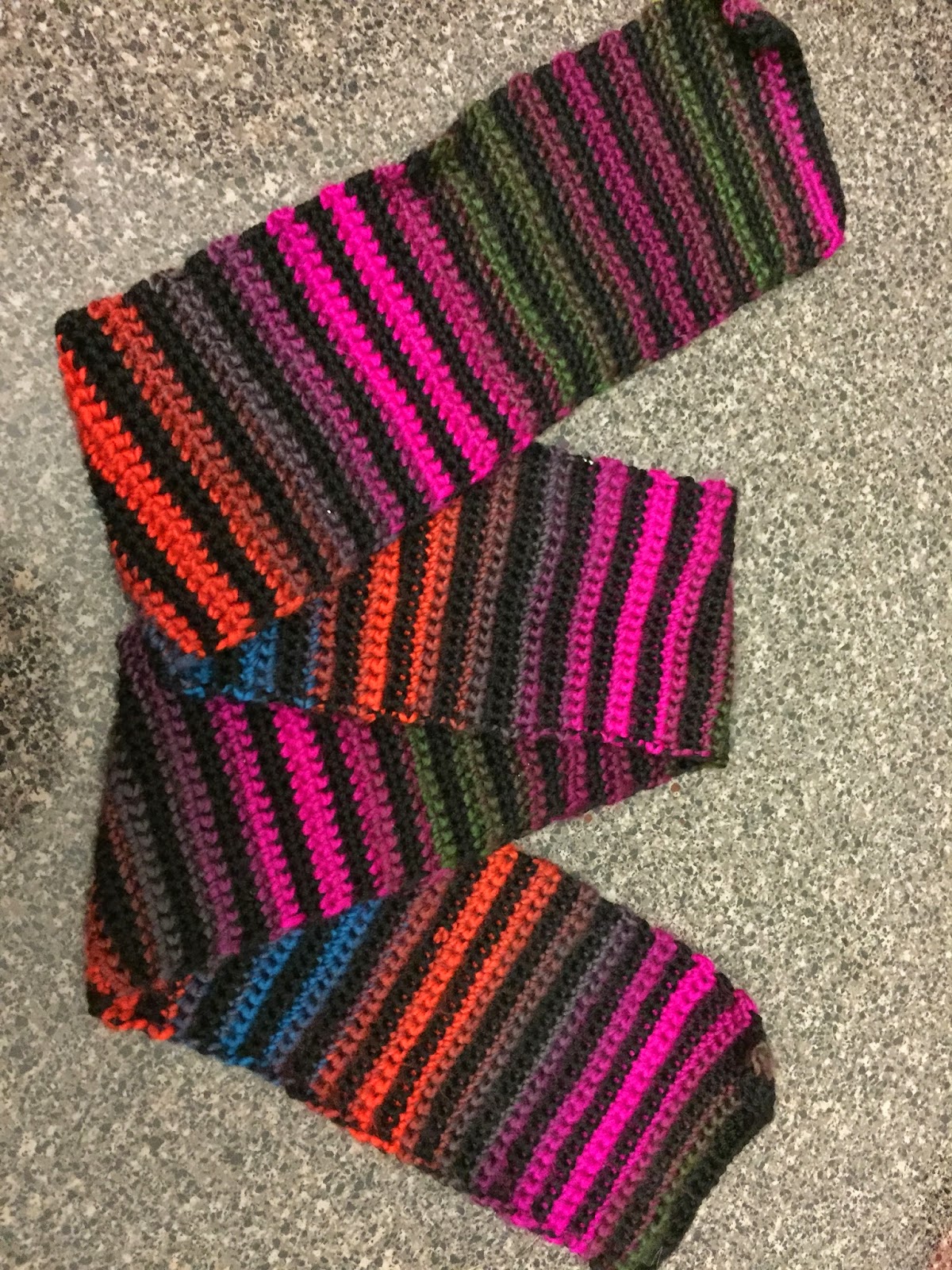 A Hook in Time "Stainedglass" Crochet Scarf free pattern