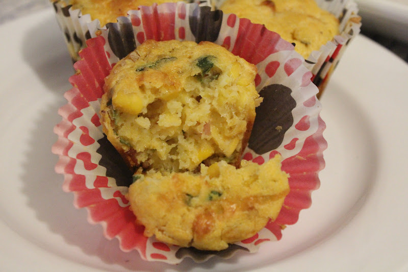 a dash of flavour Bacon and Corn Polenta Muffins
