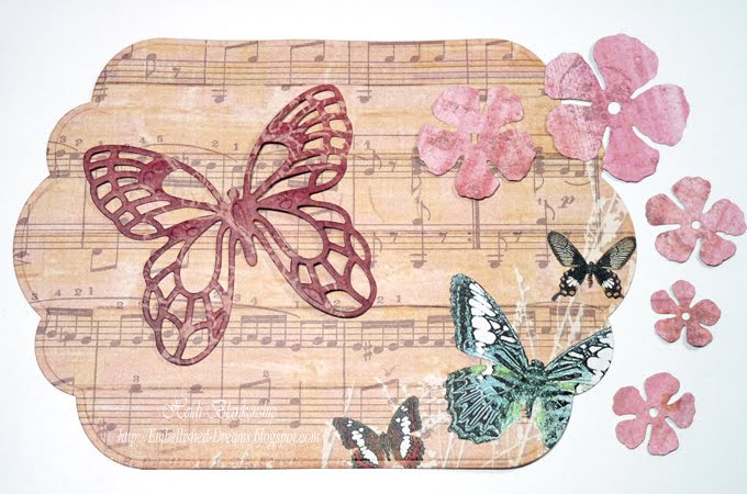 embellished dreams spellbinders butterfly rose gatefold card butterfly labels templates