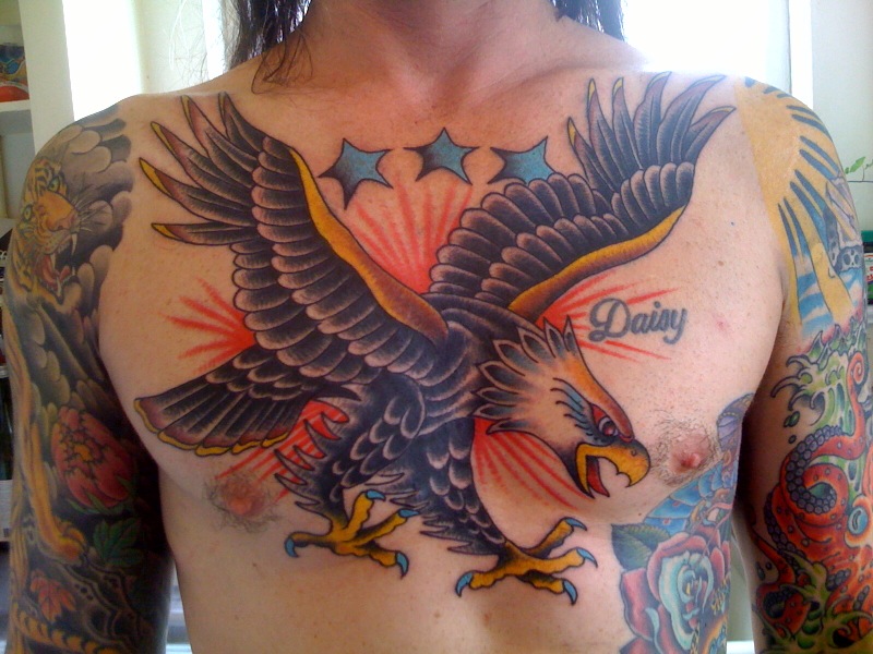 1. Eagle Tattoo Designs for Men - wide 4