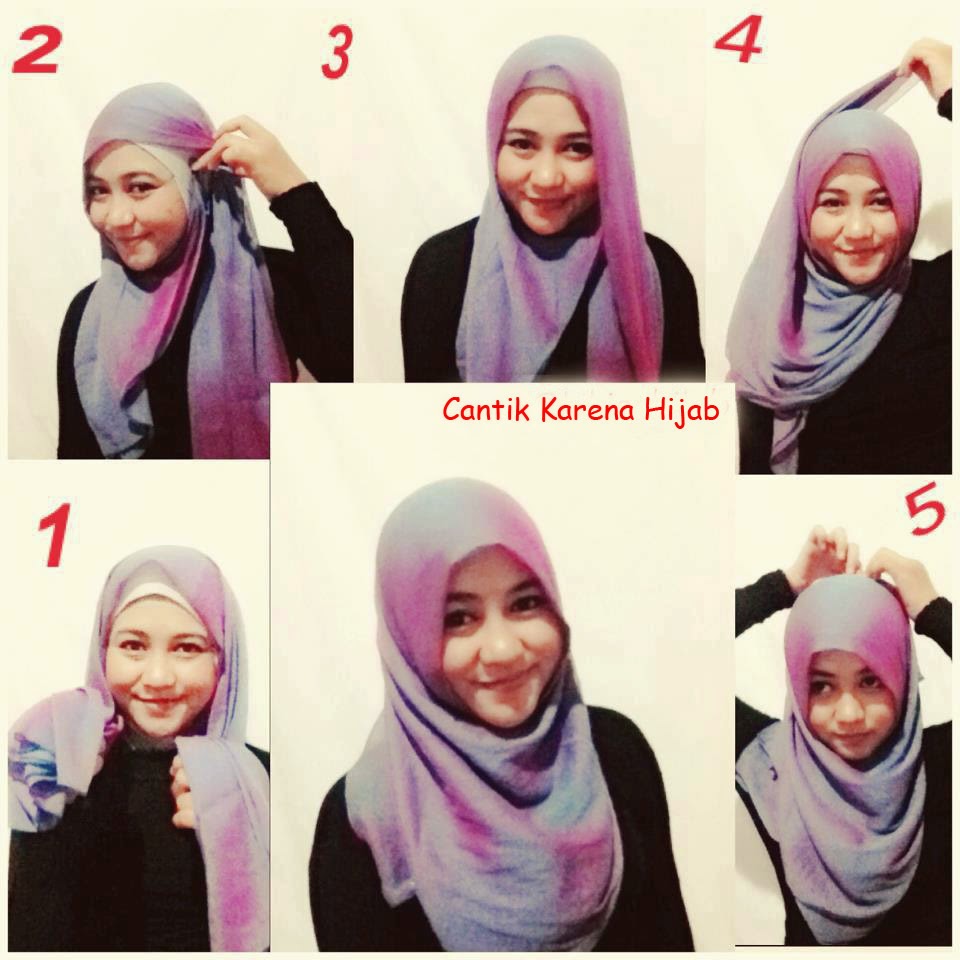 model jilbab pashmina untuk muka bulat dan cara memakainya