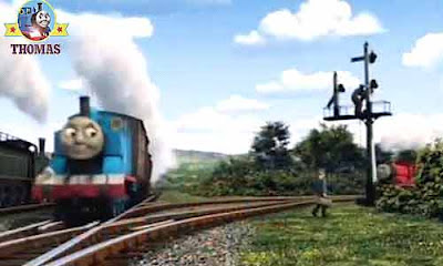 Percy Gordon Thomas the tank engine Emily and James the red engine locomotives the Fat Controller