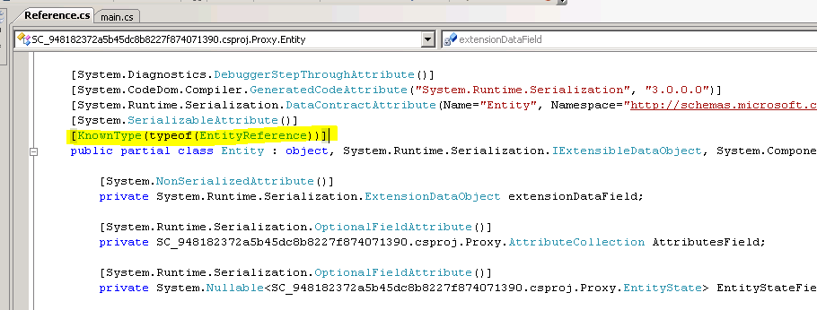 Datacontract serialization attributes
