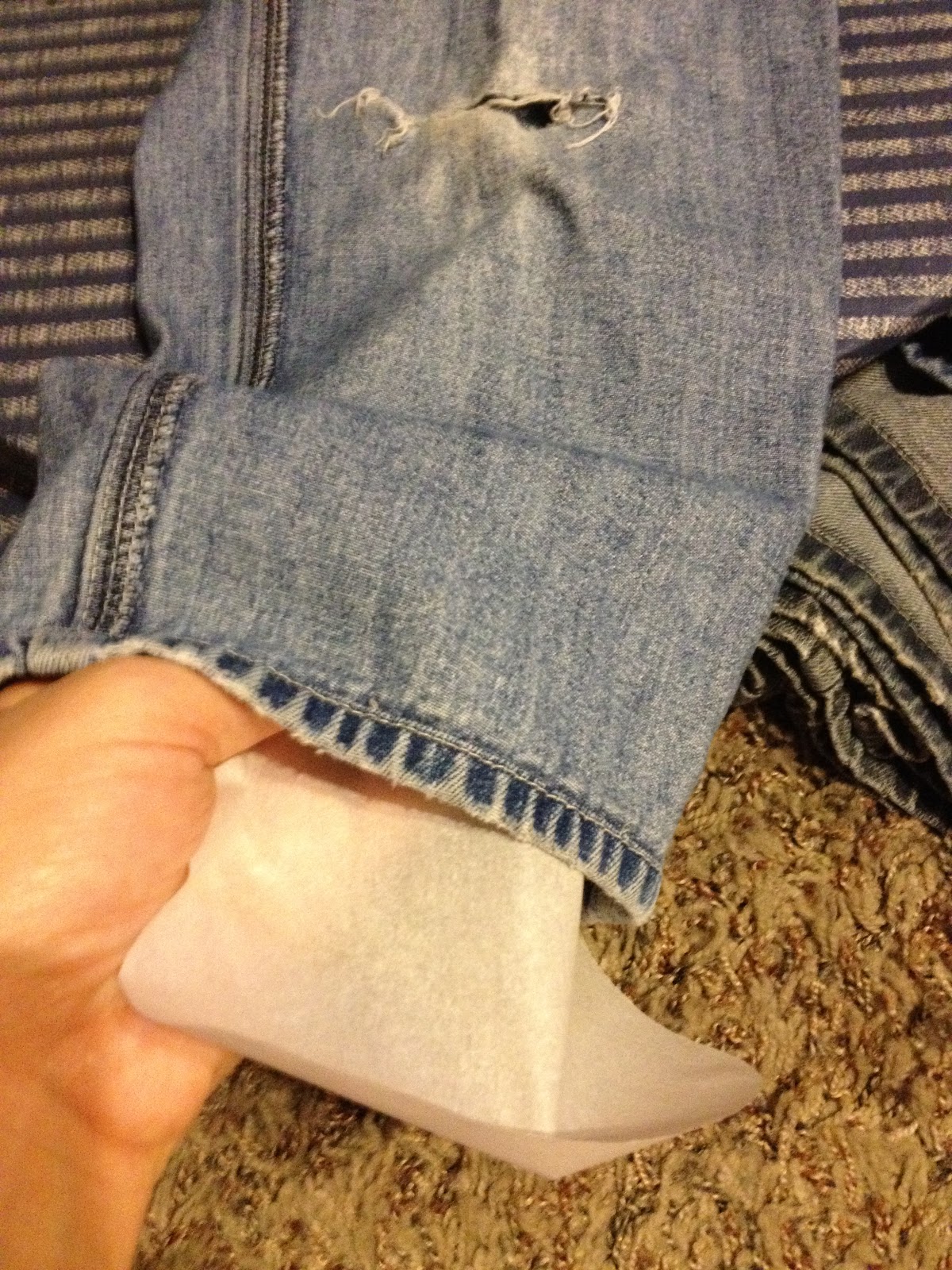 Crafty Night Owls Mending Holy Jeans Fun and Practical