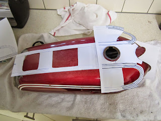 Making the pin striping templates Yamaha 100 cc