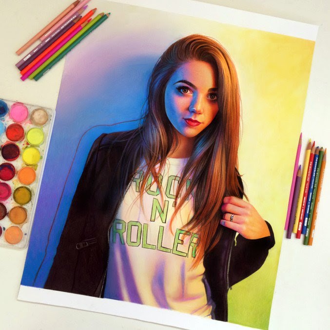 Ilustracion Hiperrealista Con Lapices De Colores Quiero Mas Diseno