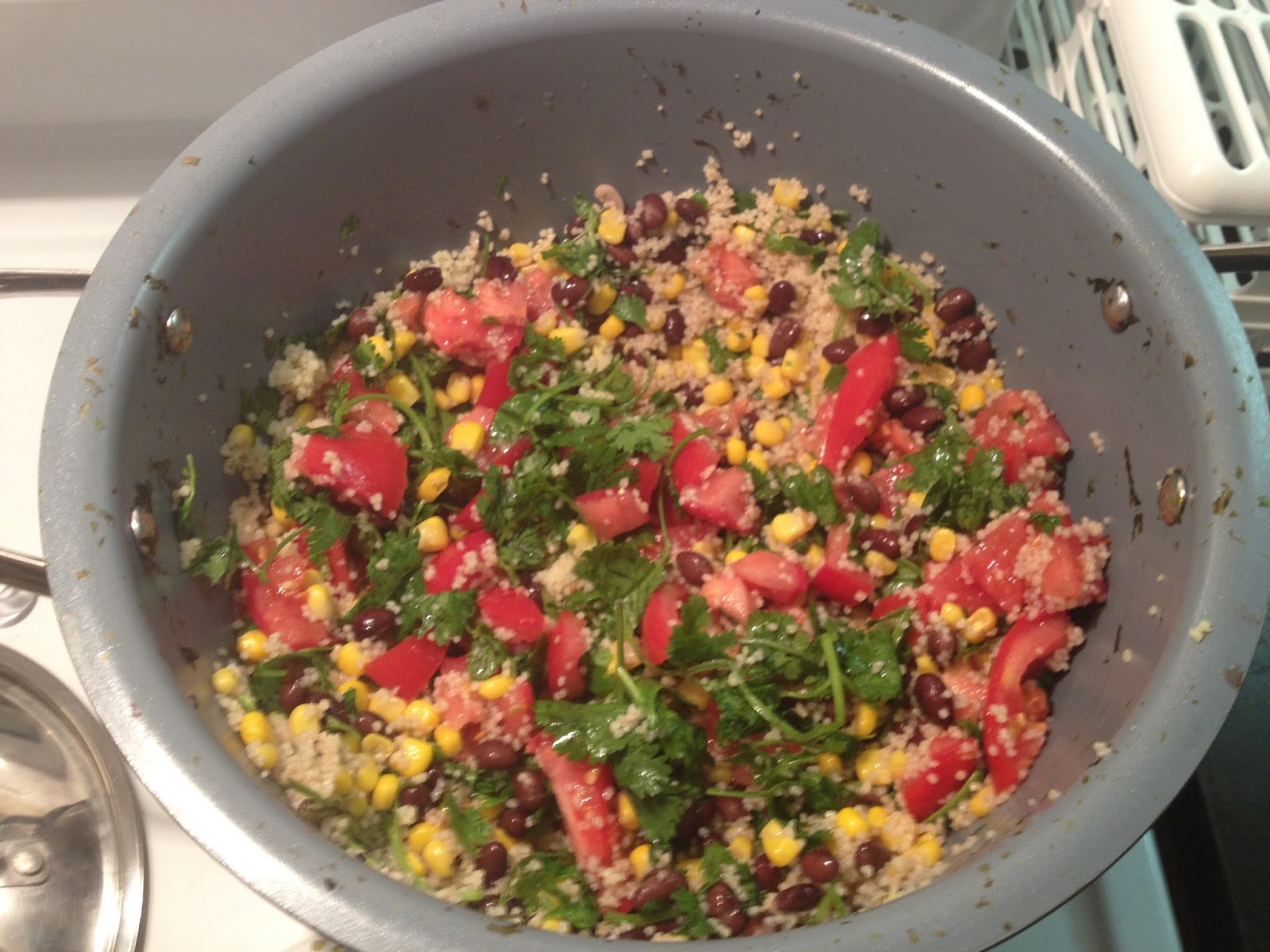 Around The World In My Kitchen Ghana Spinach & Beef Stew, Couscous
