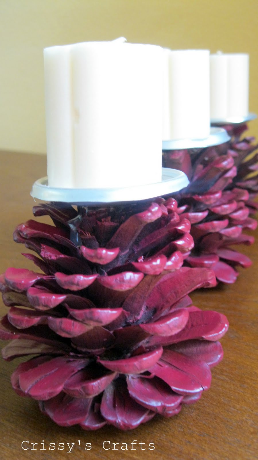 Crissy's Crafts Pinecone Candle Holder