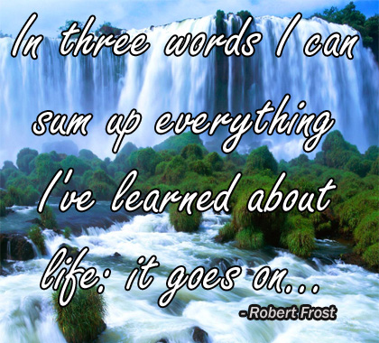 life: it goes on Quotes