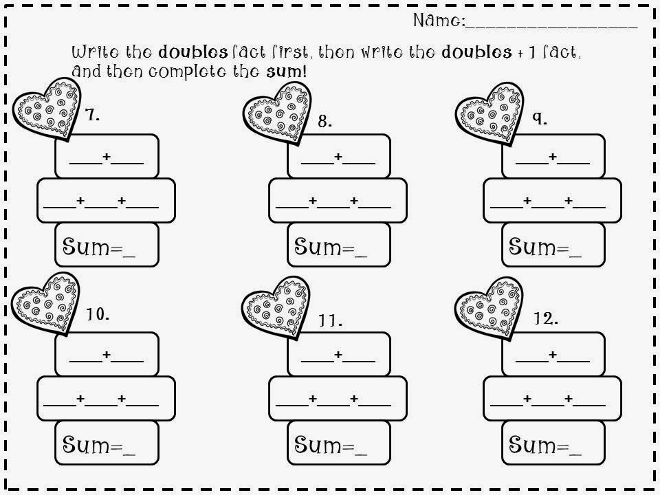 Mackey's Classroom: Free Doubles Plus One Activity plus winner!!!