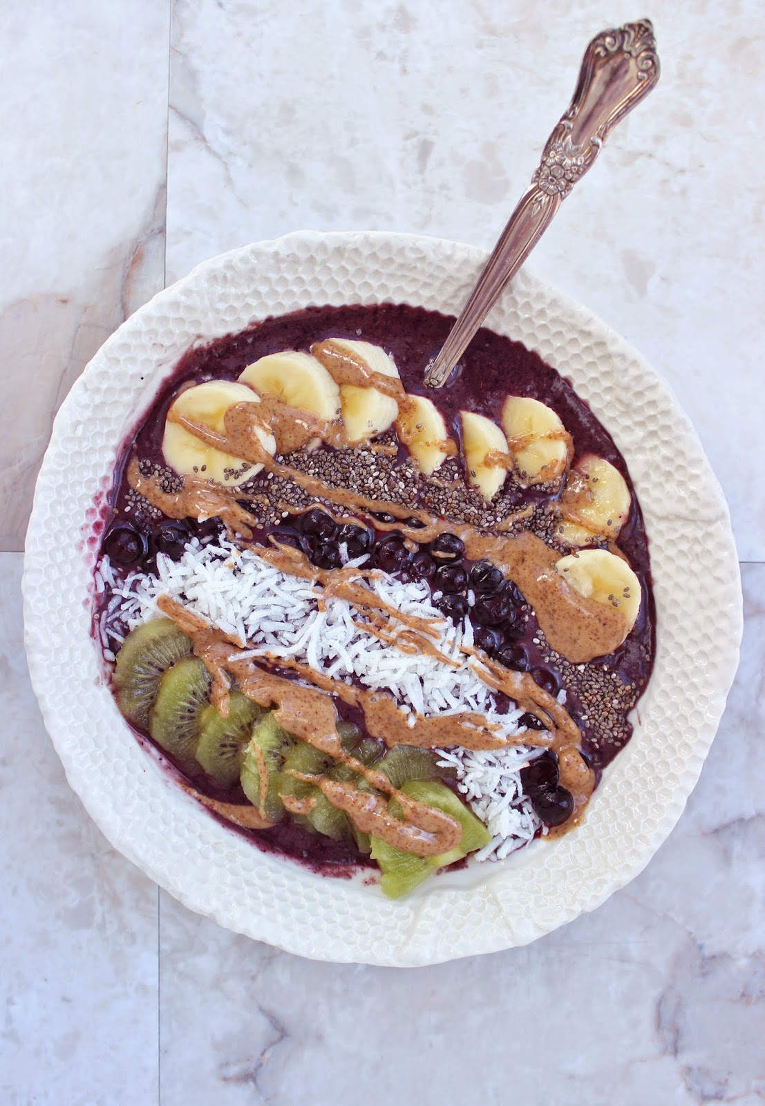Stew or a Story Acai Bowls with Wild Blueberries, Bananas, & Almond Butter