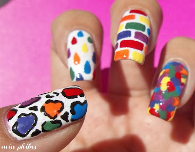 Nail art Rainbow