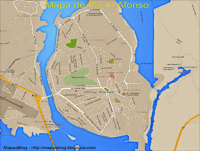 Mapa de Paulo Afonso Mapa de Paulo Afonso
