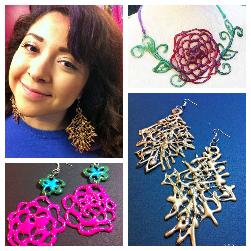 Diary of a Crafty Chica™ How to Make Hot Glue Jewelry! (video)
