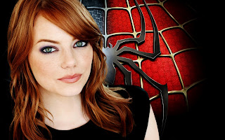 Gwen Stacy Emma Stone Amazing Spider-Man Logo Behind HD Wallpaper