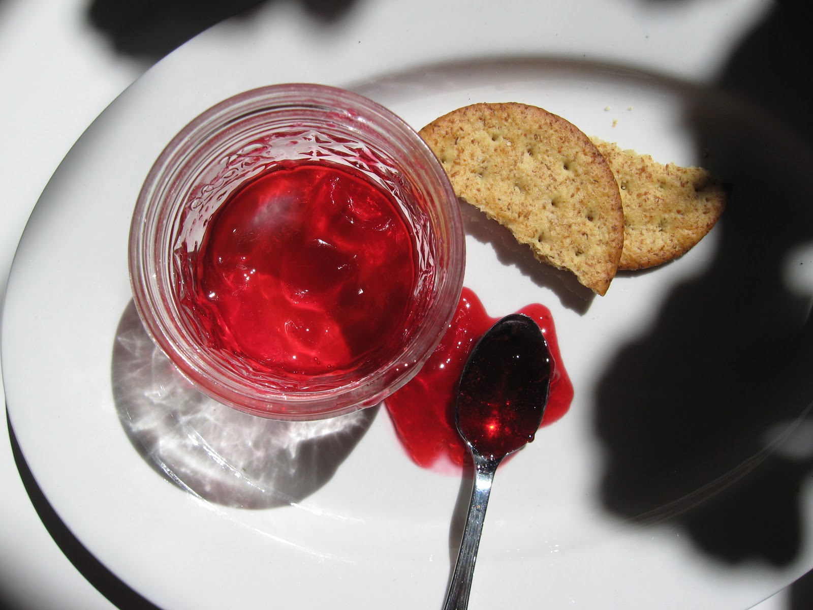 she's in the kitchen Savory cherry and cranberry jelly with basil