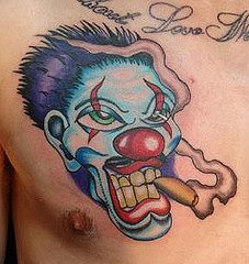 Fotos de Tattoos de Palhaços Desenhos de tatuagens de palhaço