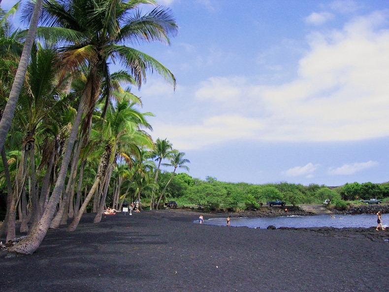 Black Sand Beach Big Island Punaluu Black Sand Beach Big Island Punaluu