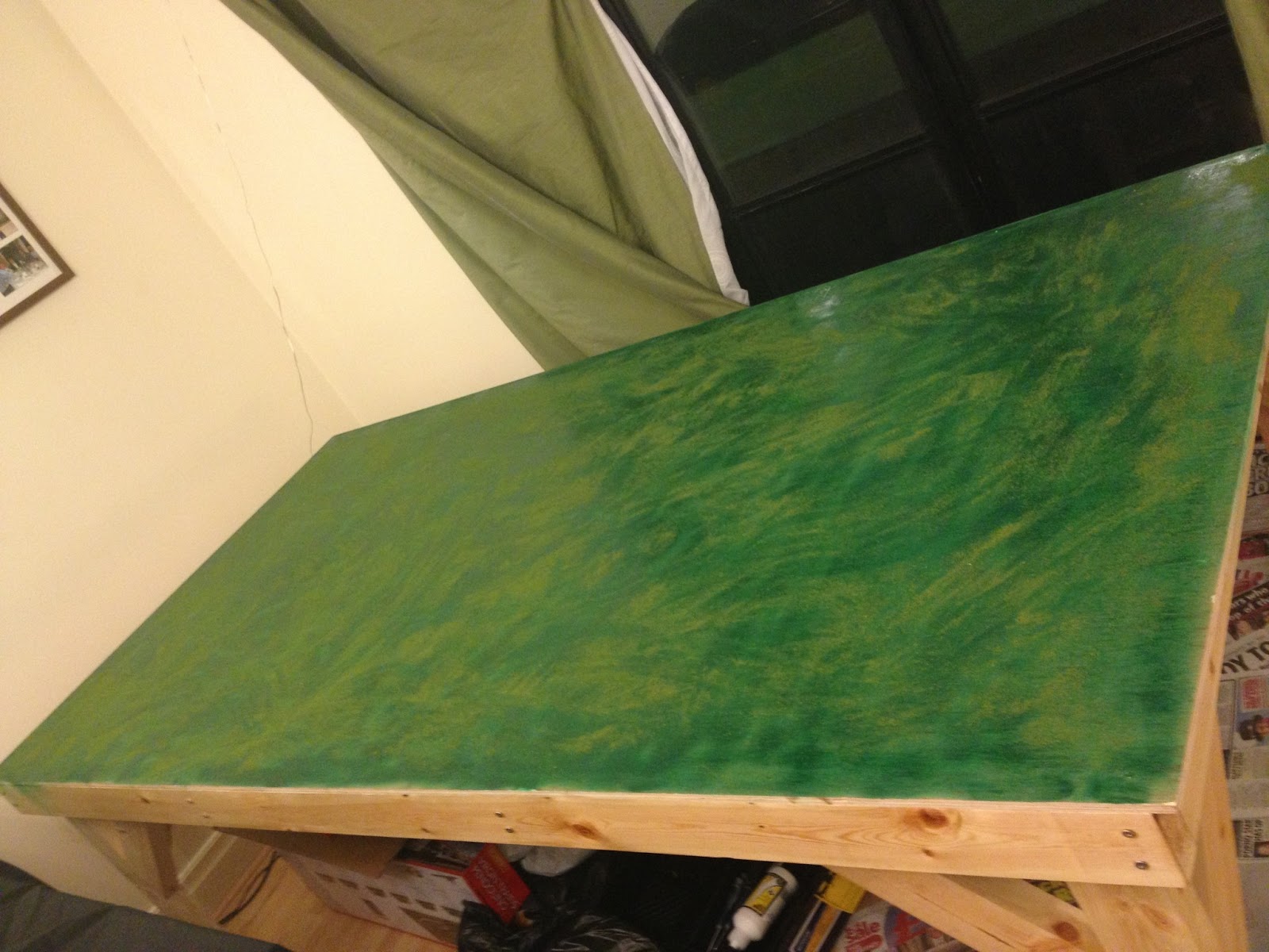 Painting the baseboard Dai Texas's model railway project