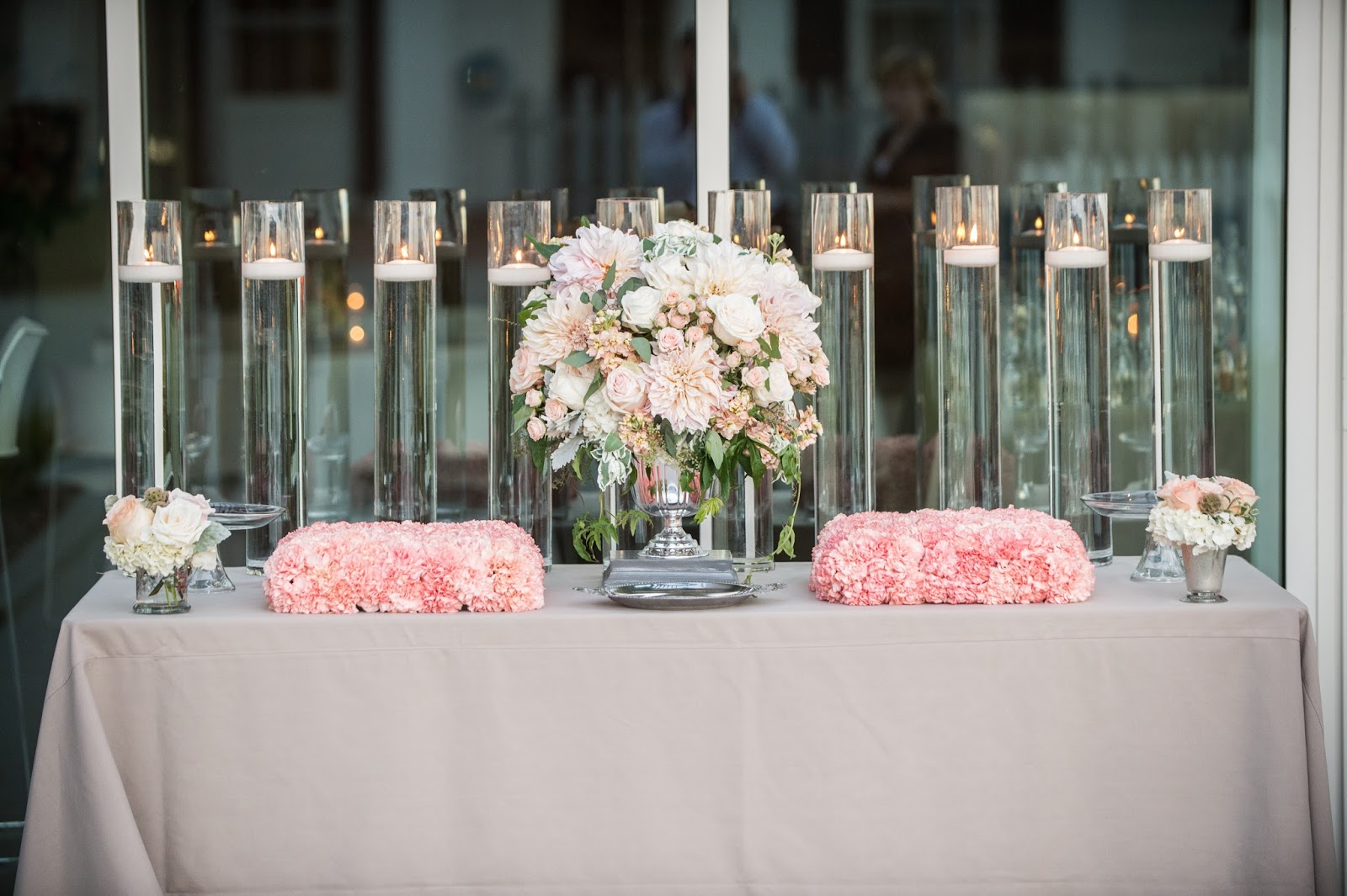 Annenberg Community Beach House Wedding Peach And Grey Wedding In