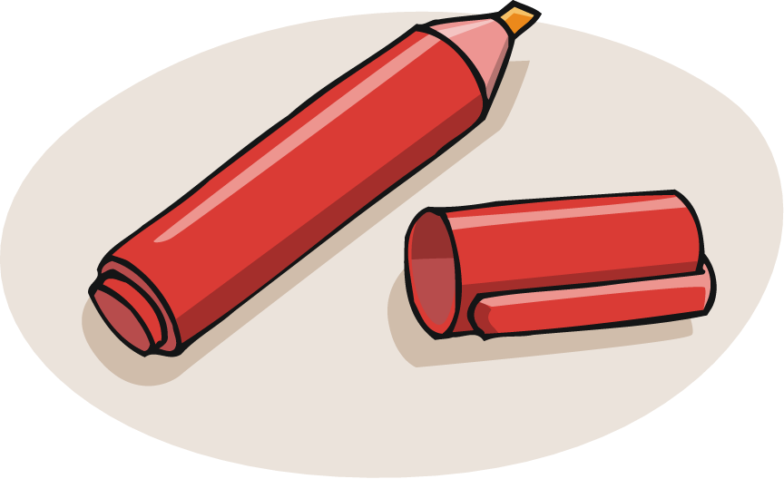 Red and Green Markers, cast 531 Rosie's Resources