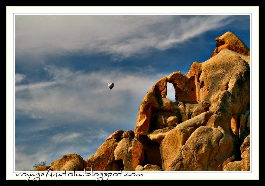 Hot Air Balloon Flight over rock sites of Cappadocia