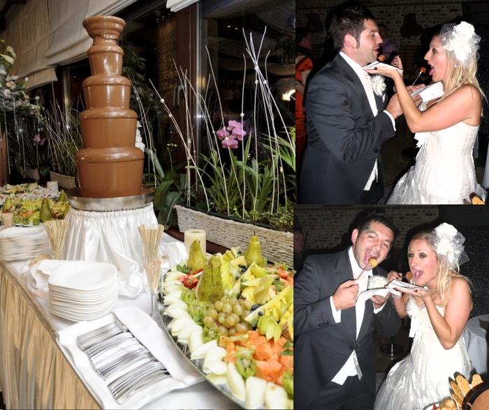 cascada de chocolate en boda