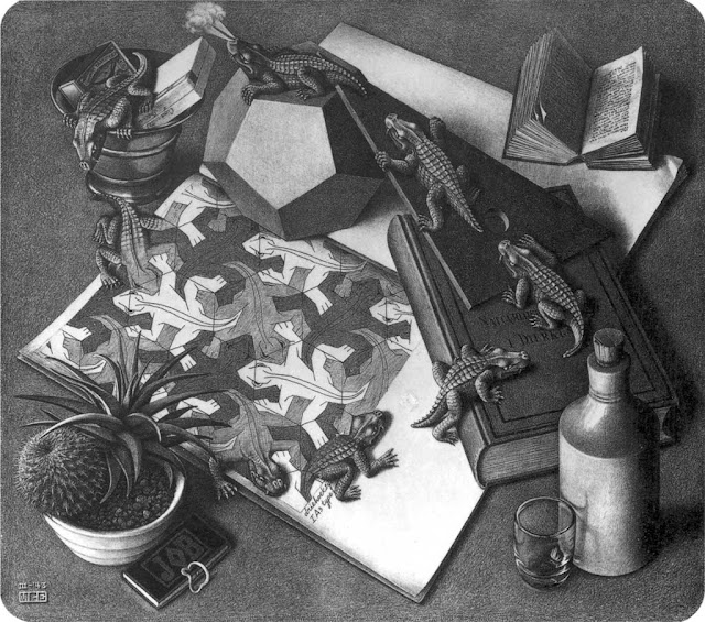 "Reptiles" by (1943) by Maurits Cornelis Escher