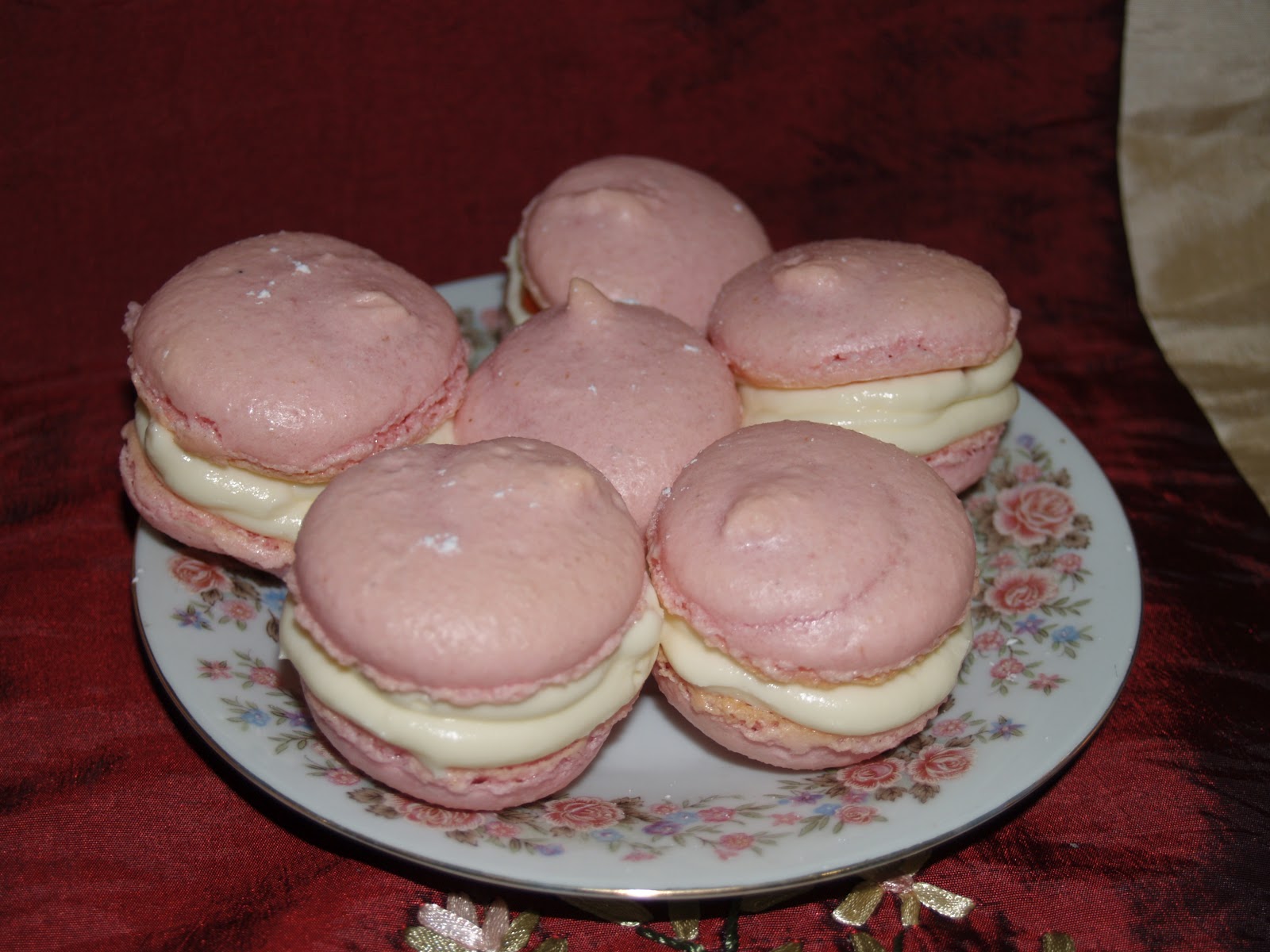 The Mad Hatters Baking Strawberry Cheesecake Macarons