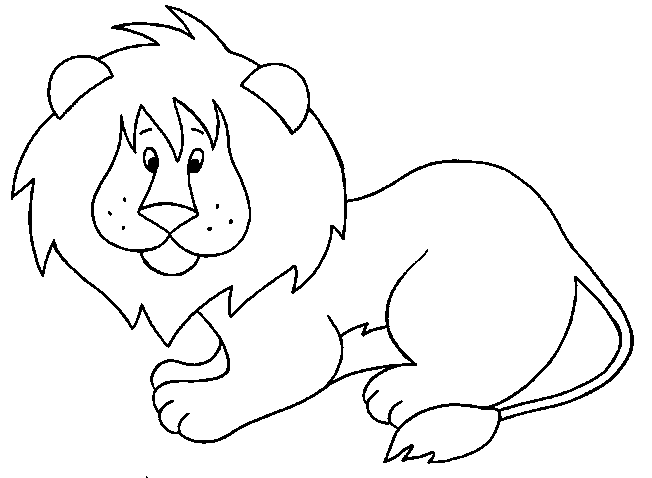 Wild Animal Lion King of The Jungle Coloring Pages title=