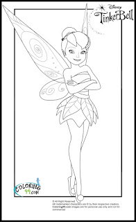 printable disney tinkerbell coloring pages