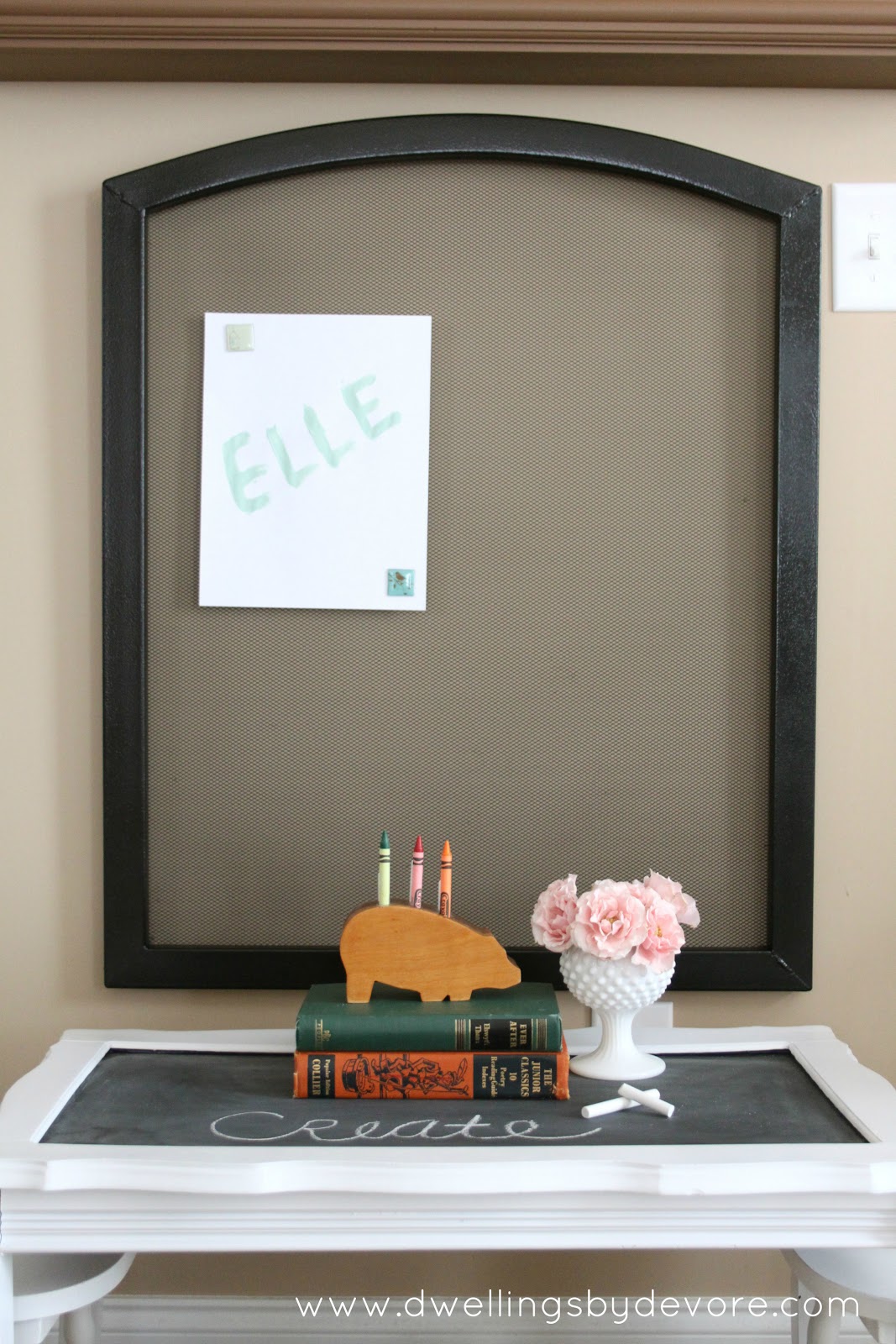 Dwellings By DeVore children's chalkboard craft table