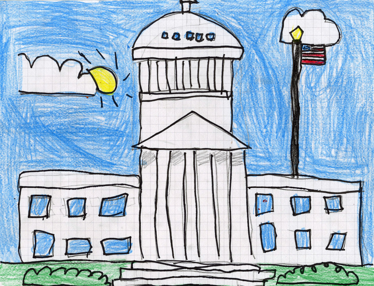 Capitol Building Drawing