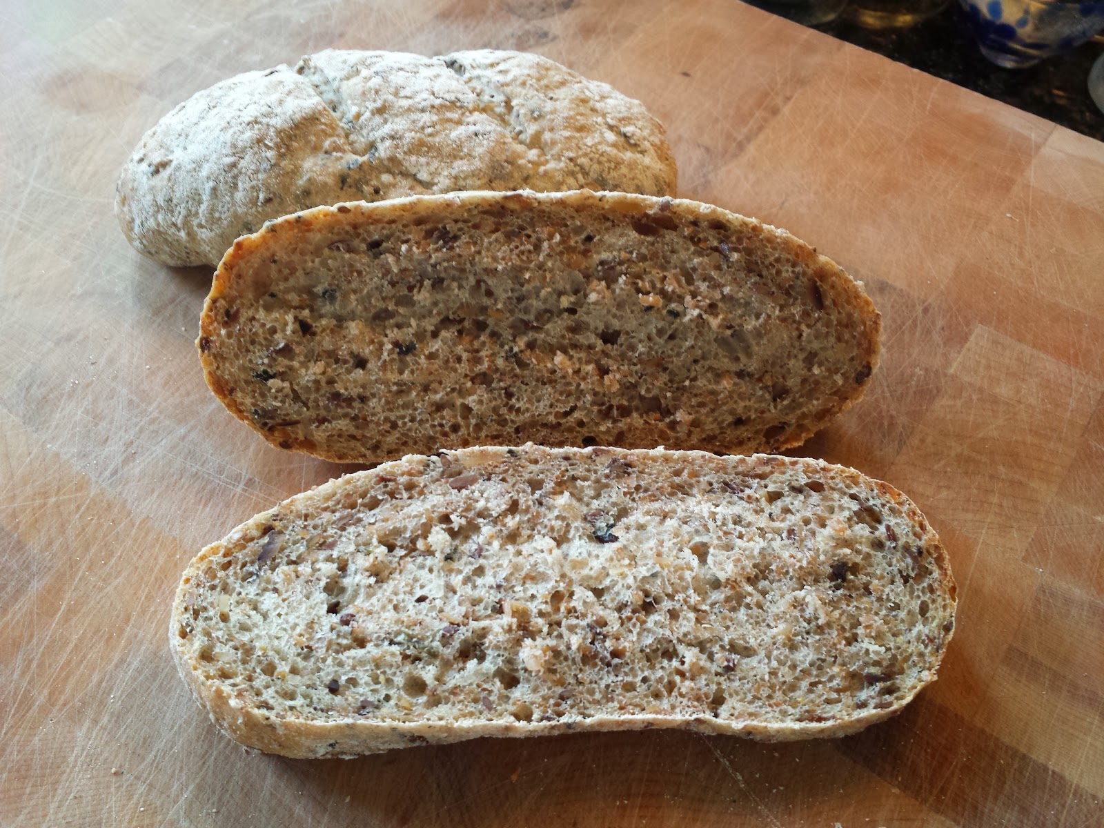 HomeMade German Bread Grains and Seeds Rye Bread Rolls