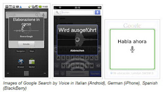 Google Search by Voice now supports French, German, Italian and Spanish