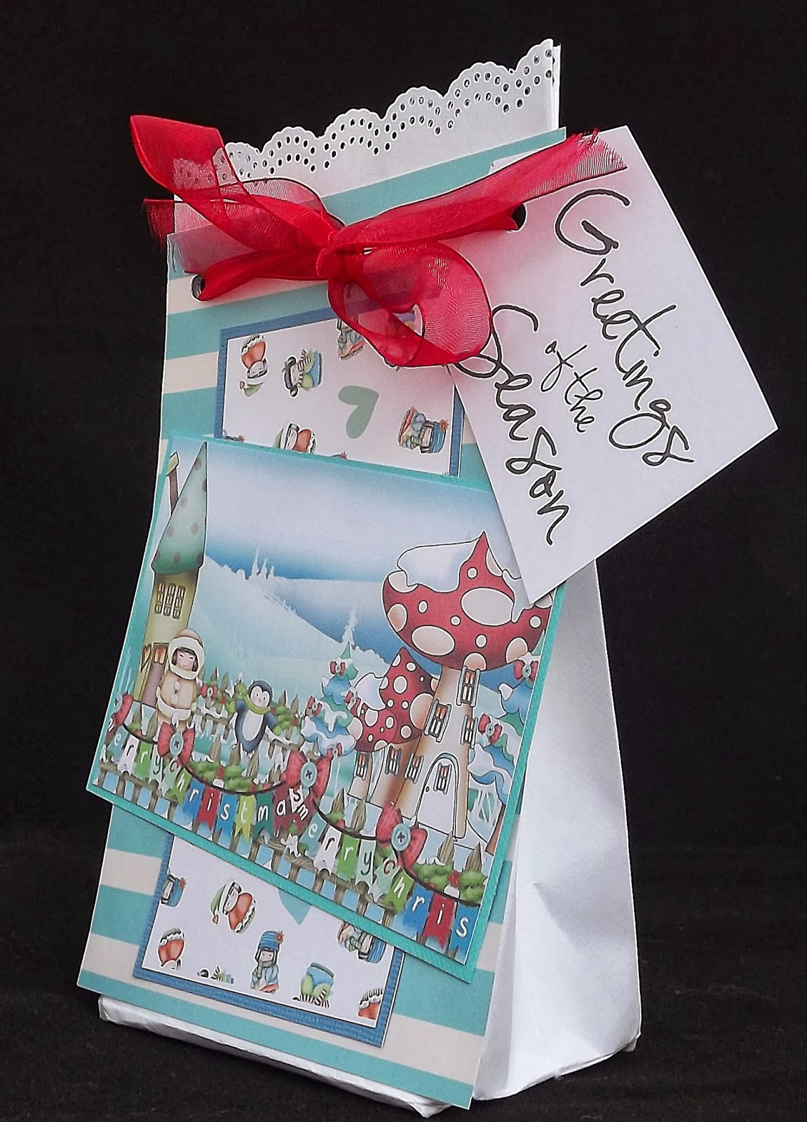 Polkadoodles Crafting Challenge Tutorial Envelope Gift Bag