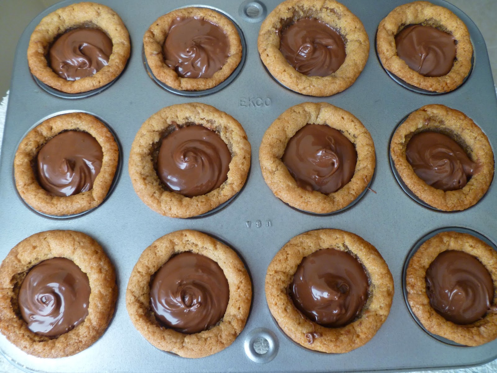 The Pastry Chef's Baking Mini Nutella Cookie Cups