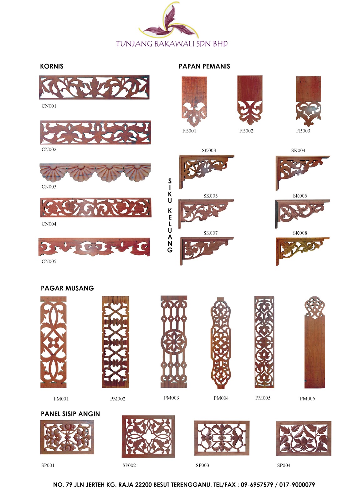 Seni Ukiran Kayu/halus Jenisjenis pagar musang dan cornice