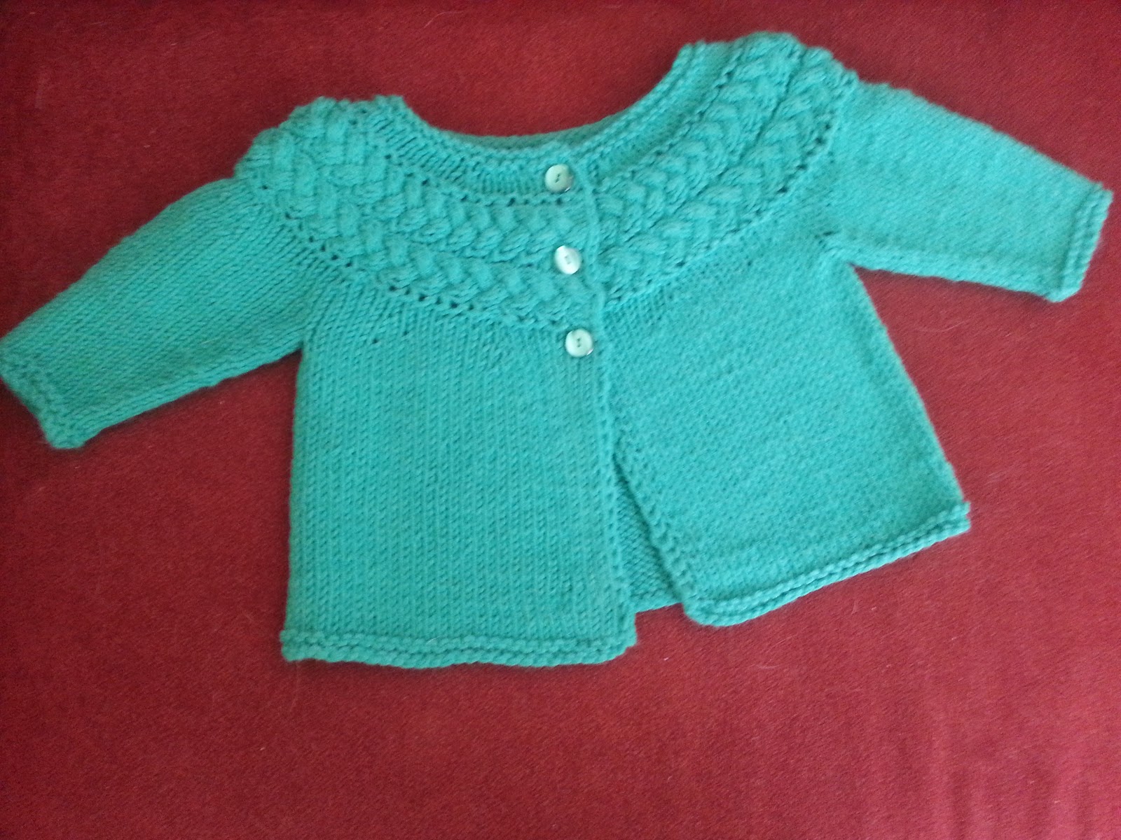 Modern Crafter Sideways Cable Yoke Baby Sweater