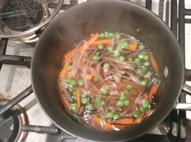 Quick Miso Soup with Rice Noodles