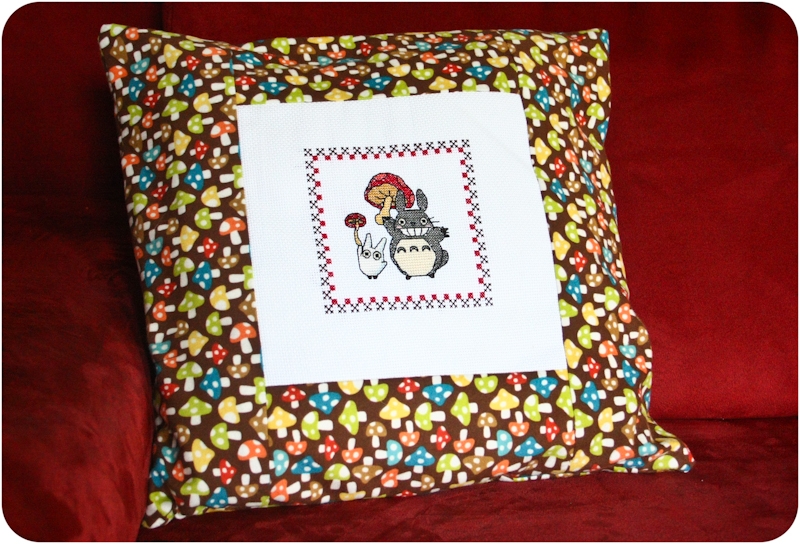 You know how we're an art family... another cross stitch pillow