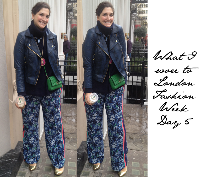 What I wore to London Fashion Week Day five colourful lady Emily
