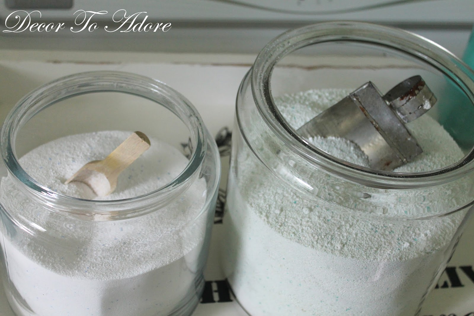 Decor To Adore A Pretty Storage Solution for Laundry Supplies