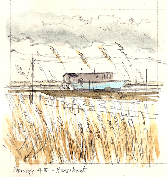 houseboat sketch the artist and the tartist february 2013 houseboat sketch the artist and the tartist february 2013