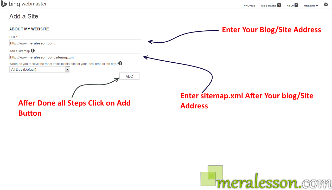 how to submit blogger sitemap to bing yahoo 2015 meralesson