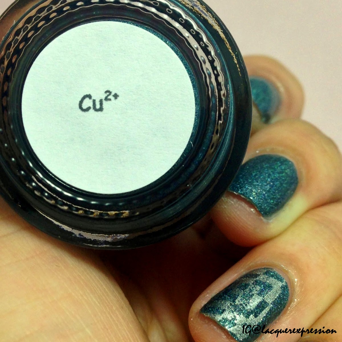 swatch and review of cu2+ nail polish by chirality