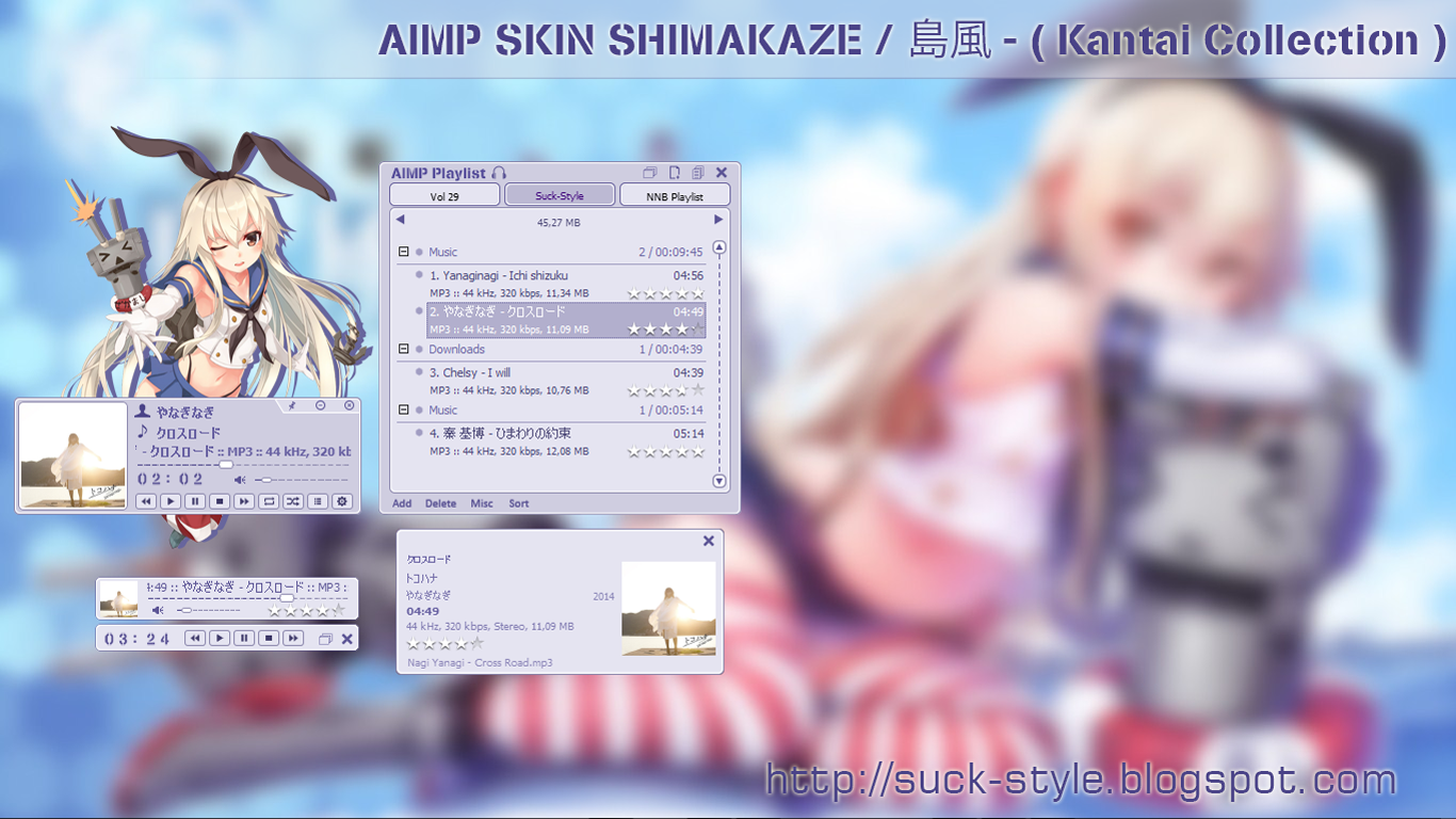 AIMP Skin Shimakaze / 島風 ( Kantai Collection ) By Bashkara - Anime Skin