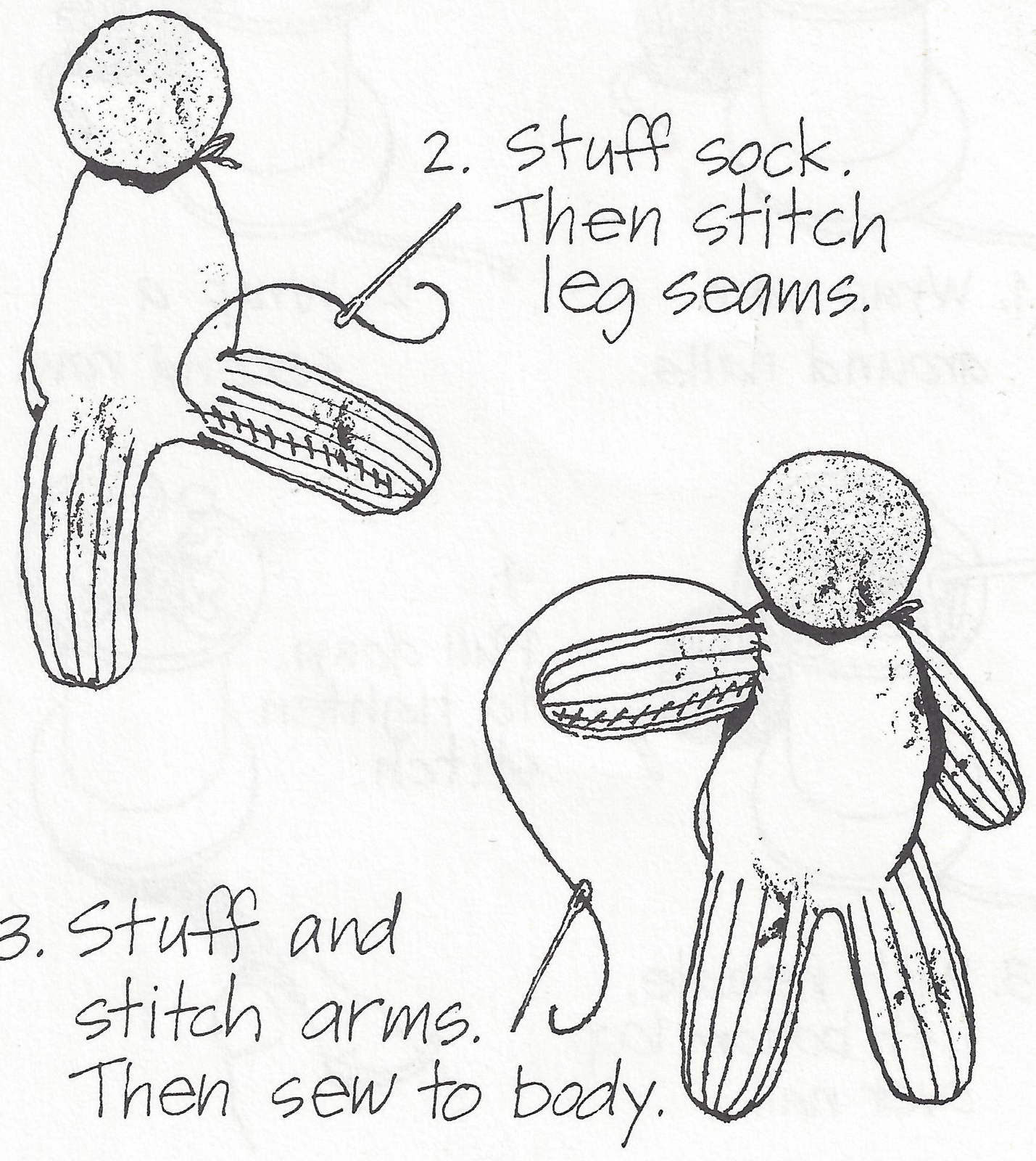 ChickeeMaMa August 17 Make a Sock Doll