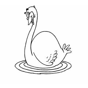 Beautiful Swan Coloring Pages To Girls